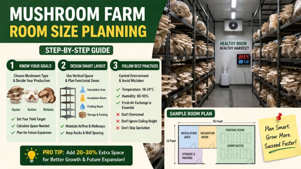 Mushroom Farm Room Size Planning